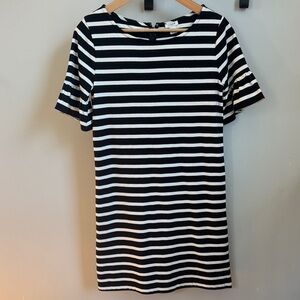 J.CREW factory Black and White Striped Mini Dress